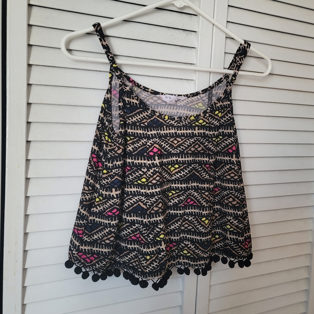BCBG Patterned Crop Top, Size XS